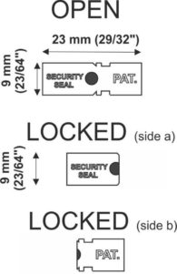 autoseal 015 - Self locking metallic seals.